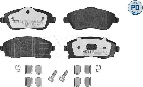 Meyle 025 232 2517/PD - Jarrupala, levyjarru inparts.fi