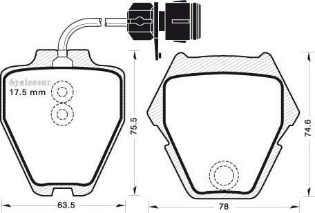 Magneti Marelli 323700026100 - Jarrupala, levyjarru inparts.fi