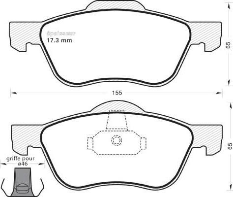 Magneti Marelli T1405MM - Jarrupala, levyjarru inparts.fi