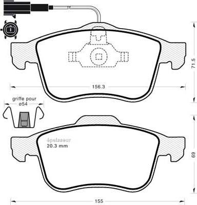 Magneti Marelli 363700202010 - Jarrupala, levyjarru inparts.fi