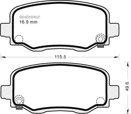 Magneti Marelli P37020MM - Jarrupala, levyjarru inparts.fi