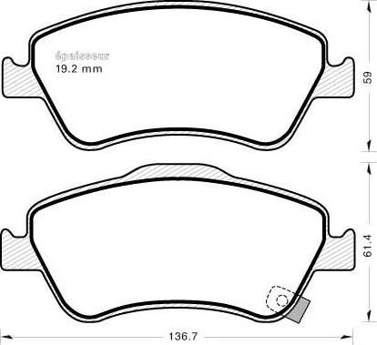 Triscan 1100-0986TB3069 - Jarrupala, levyjarru inparts.fi