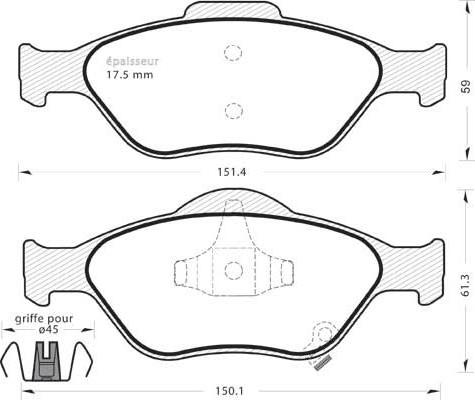 Valeo 9010814 - Jarrupala, levyjarru inparts.fi