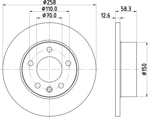 HELLA 8DD 355 101-411 - Jarrulevy inparts.fi