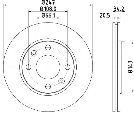 Valeo 95661747 - Jarrulevy inparts.fi