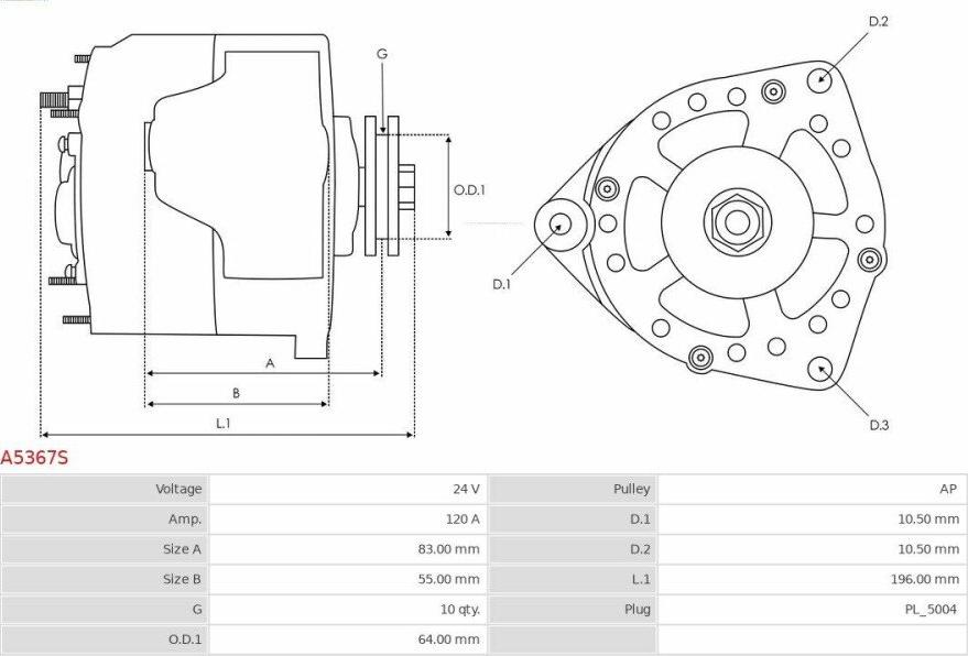 Mitsubishi A4TA8691 - Laturi inparts.fi