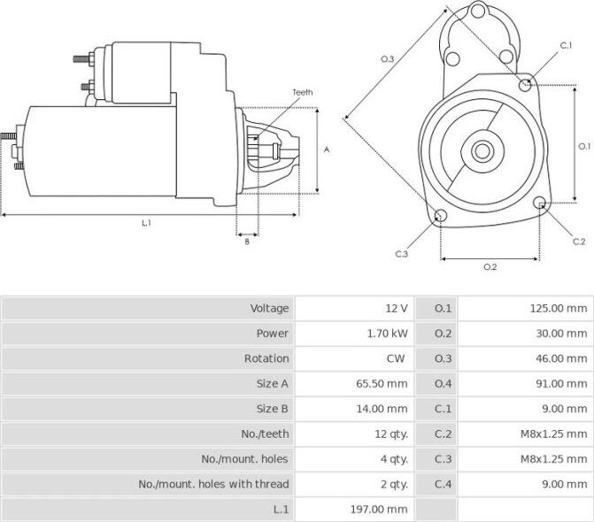 Mitsubishi M0T22473 - Käynnistinmoottori inparts.fi