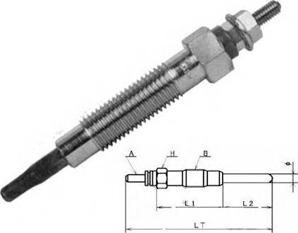 Mitsubishi MD 070 194 - Hehkutulppa inparts.fi