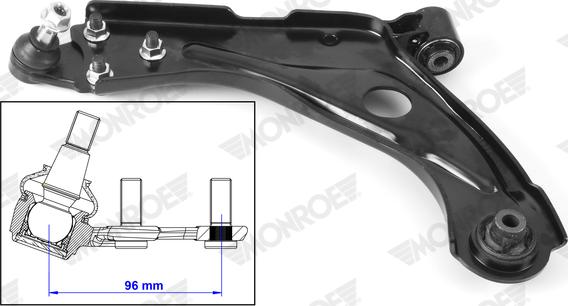 Monroe L38J05 - Tukivarsi, pyöräntuenta inparts.fi