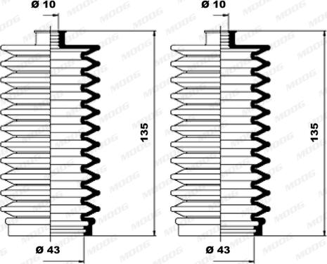 Moog K150093 - Paljekumisarja, ohjaus inparts.fi