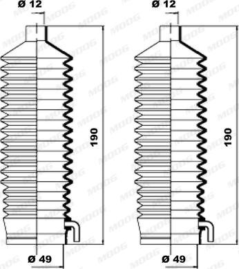 Moog K150089 - Paljekumisarja, ohjaus inparts.fi