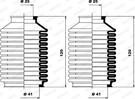 Moog K150024 - Paljekumisarja, ohjaus inparts.fi