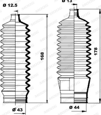 Moog K150199 - Paljekumisarja, ohjaus inparts.fi