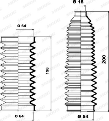 Moog K150140 - Paljekumisarja, ohjaus inparts.fi