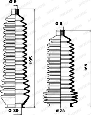 Moog K150143 - Paljekumisarja, ohjaus inparts.fi