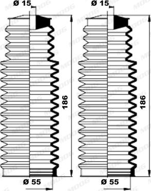 Moog K150158 - Paljekumisarja, ohjaus inparts.fi