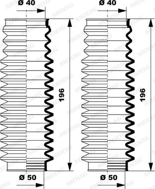 Moog K150162 - Paljekumisarja, ohjaus inparts.fi