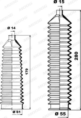 Moog K150174 - Paljekumisarja, ohjaus inparts.fi