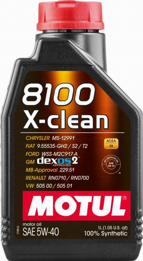 Motul 8100XCLEAN5W40C35L - Moottoriöljy inparts.fi