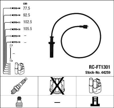 NGK 44259 - Sytytysjohtosarja inparts.fi