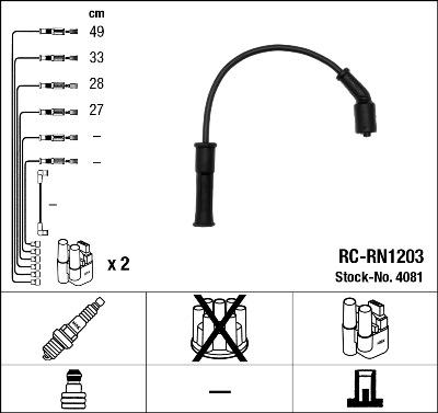 NGK 44305 - Sytytysjohtosarja inparts.fi