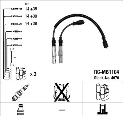 NGK 4070 - Sytytysjohtosarja inparts.fi