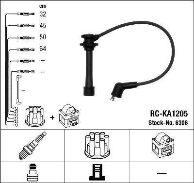 NGK 6306 - Sytytysjohtosarja inparts.fi