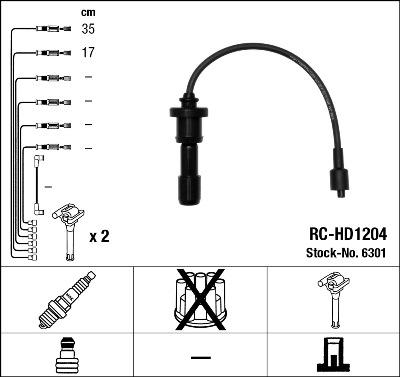 NGK 6301 - Sytytysjohtosarja inparts.fi