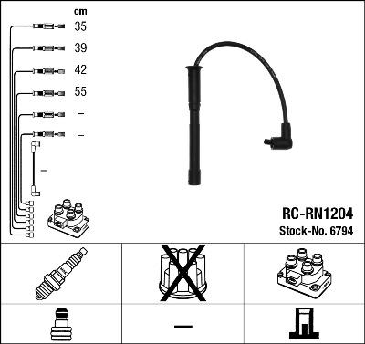 NGK 6794 - Sytytysjohtosarja inparts.fi