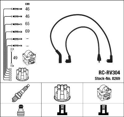 NGK 8269 - Sytytysjohtosarja inparts.fi