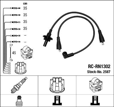 NGK 2587 - Sytytysjohtosarja inparts.fi