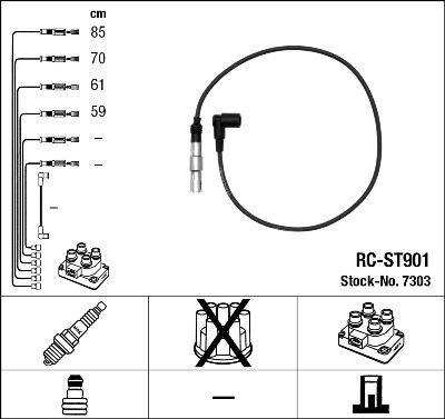 NGK 7303 - Sytytysjohtosarja inparts.fi