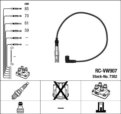 NGK 7302 - Sytytysjohtosarja inparts.fi