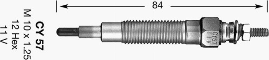 NGK CY57 - Hehkutulppa inparts.fi