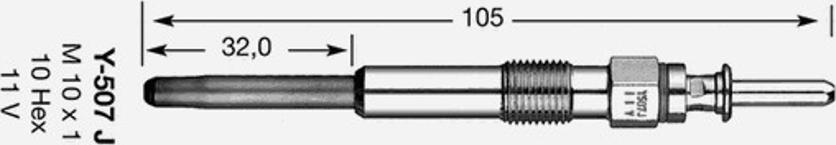 NGK Y-507J - Hehkutulppa inparts.fi