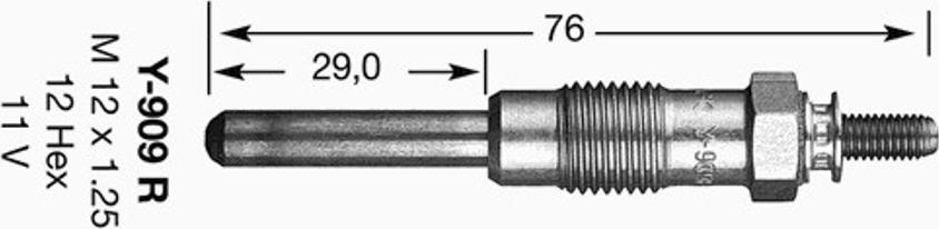 NGK Y-909R - Hehkutulppa inparts.fi