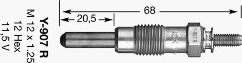 NGK Y-907R - Hehkutulppa inparts.fi