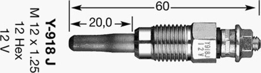 NGK Y-918J - Hehkutulppa inparts.fi