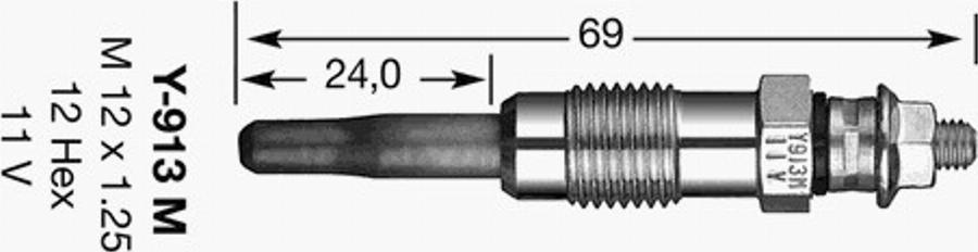 NGK Y-913M - Hehkutulppa inparts.fi