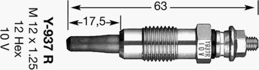 NGK Y-937R - Hehkutulppa inparts.fi