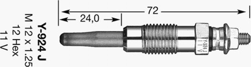 NGK Y-924J - Hehkutulppa inparts.fi