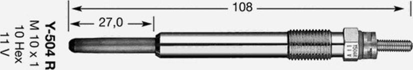 NGK Y-504 R - Hehkutulppa inparts.fi
