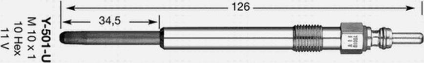 NGK Y-501U - Hehkutulppa inparts.fi