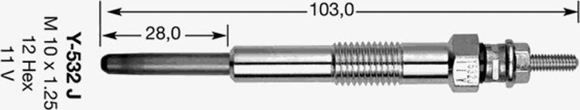 NGK Y-532J - Hehkutulppa inparts.fi