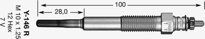 NGK Y-146 R - Hehkutulppa inparts.fi