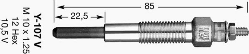 NGK Y-107V - Hehkutulppa inparts.fi