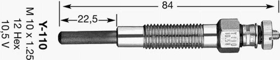 NGK Y-110 - Hehkutulppa inparts.fi