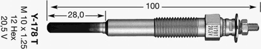 NGK Y-178 T - Hehkutulppa inparts.fi