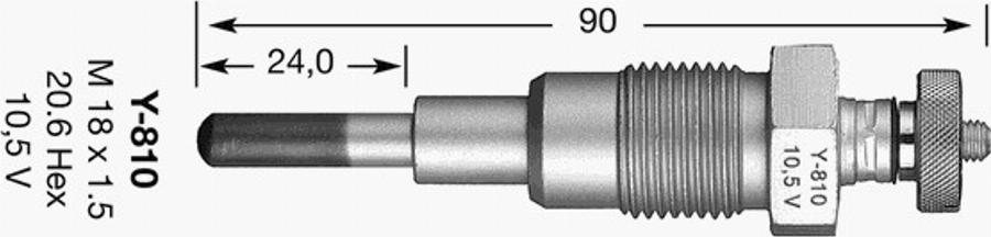 NGK Y-810 - Hehkutulppa inparts.fi