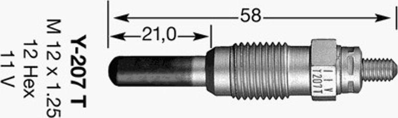 NGK Y-207T - Hehkutulppa inparts.fi